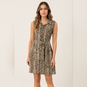 dress with leather straps Denim Midi Dress XS main image 0